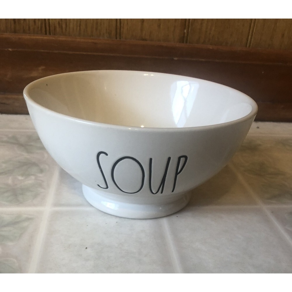 RAE DUNN by Magenta "Soup" White Bowl Cereal Soup Farmhouse Decor